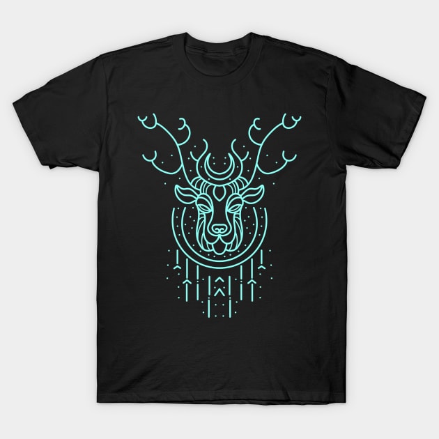 neon deer T-Shirt by donipacoceng